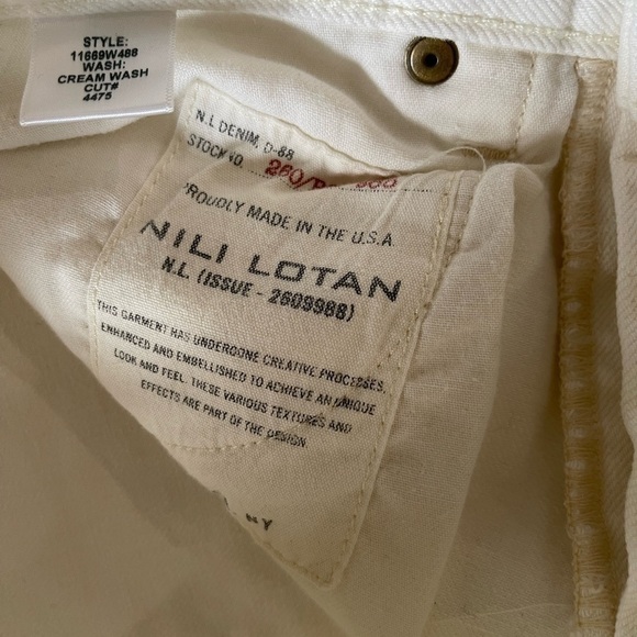 NILI LOTAN Juliet Cream wash button fly jeans - Picture 8 of 12